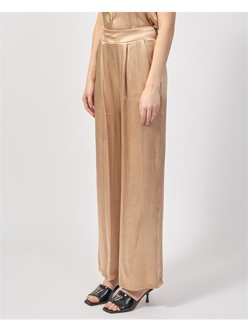 Pantalon femme Yes Zee avec plis et taille élastiquée YES ZEE | P367-EN000340